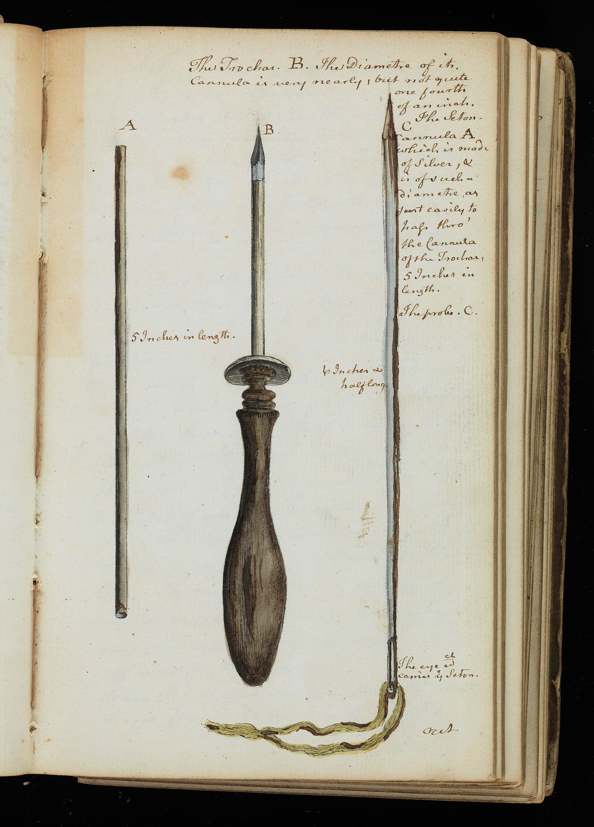 Historical illustration of surgical instruments